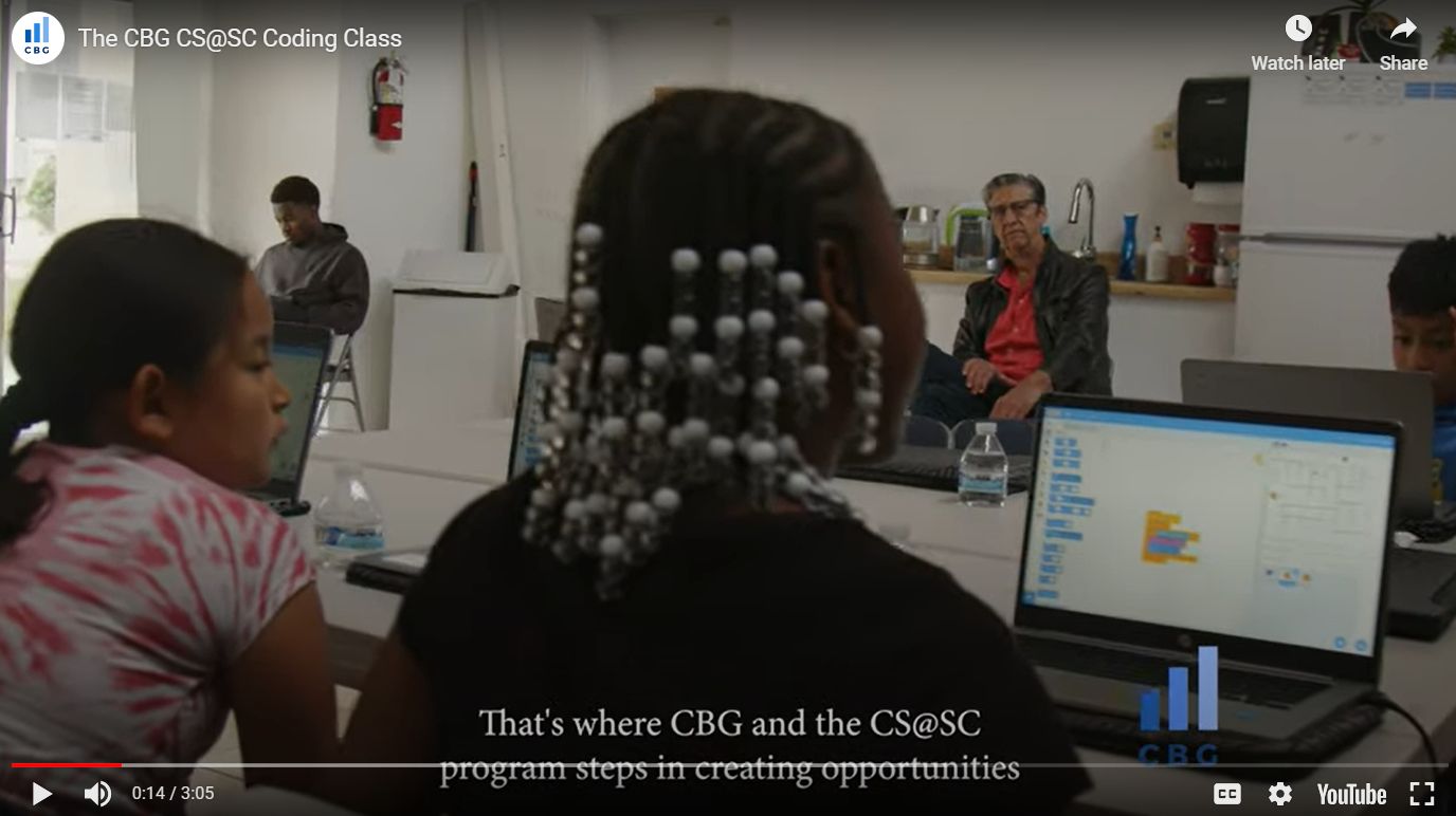 The CBG CS@SC Coding Class